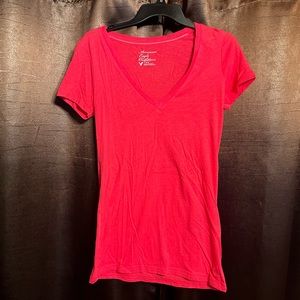 American Eagle pink shirt sleeve tee shirt M